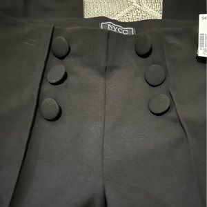 NWT sailor buttons womens dress pants black slacks size 14 NYCC